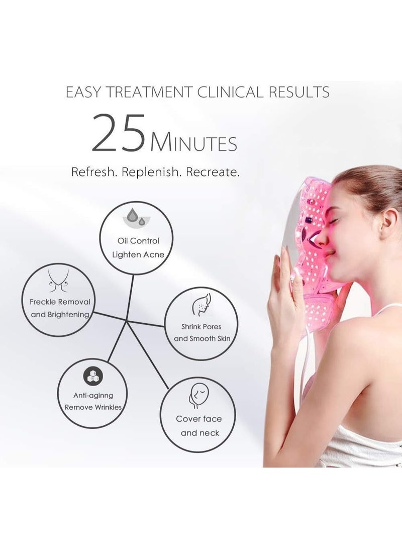 LED Beauty Mask Anti-Wrinkle and Acne Treatment Photon Light for Face and Neck - Image 2