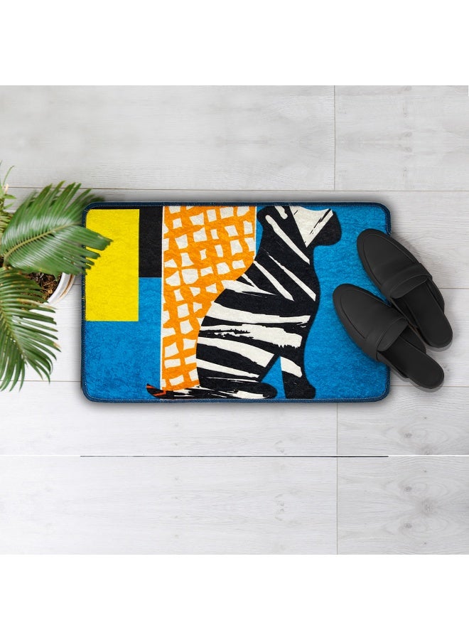 Biggdesign Washable Indoor Doormat 45x70cm, Durable Polyester Mat, Non-Slip Bottom, Pet Friendly, Machine Washable, Dogs Shapes Design Doormat, Ideal Door Mat for Kitchen, Bathroom, Living Room, Entryway - Image 1