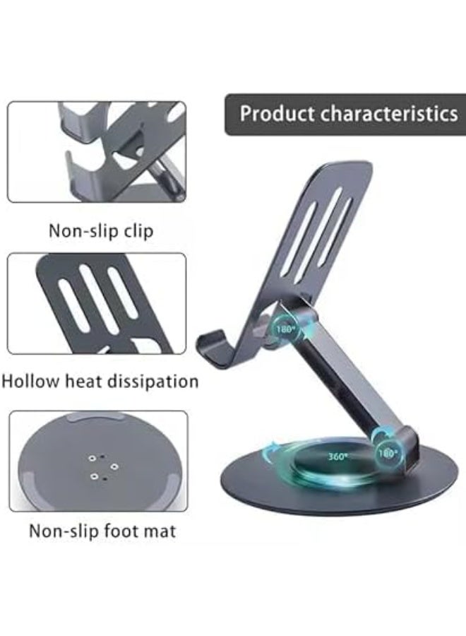 Zm-0113H Foldable Phone Holder for Office and Kitchen, Adjustable Tablet Stand Suitable for All Phones - Image 4