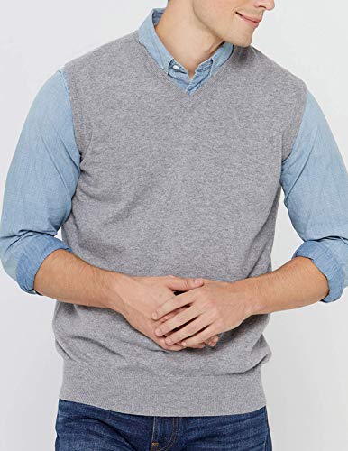 State Cashmere Sleeveless Sweater Vest - V-Neck Pullover for Men Made with 100% Pure Cashmere Sourced from Inner Mongolia Goats - Soft, Lightweight & Versatile - (Pale Charcoal, Large) - Image 2