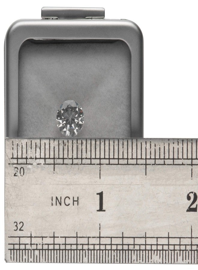 Giftop Glass Top Loose Diamond or Gemstone Display Box Case Holder Show Container Metal (Silver Small) - Image 3
