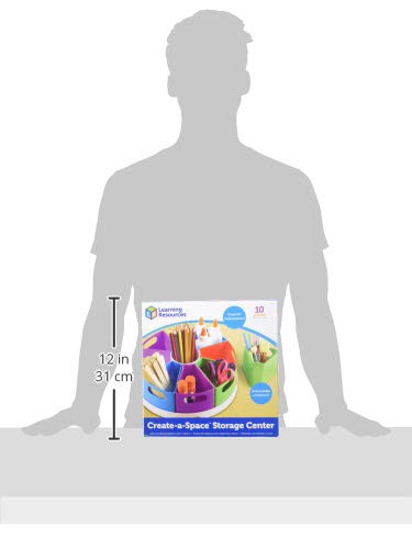 Learning Resources Create a Space Storage Center - 10 Piece set Desk Organizer for Kids, Art Organizer for Kids, Crayon Organizer, Homeschool Organizers and Storage - Image 3