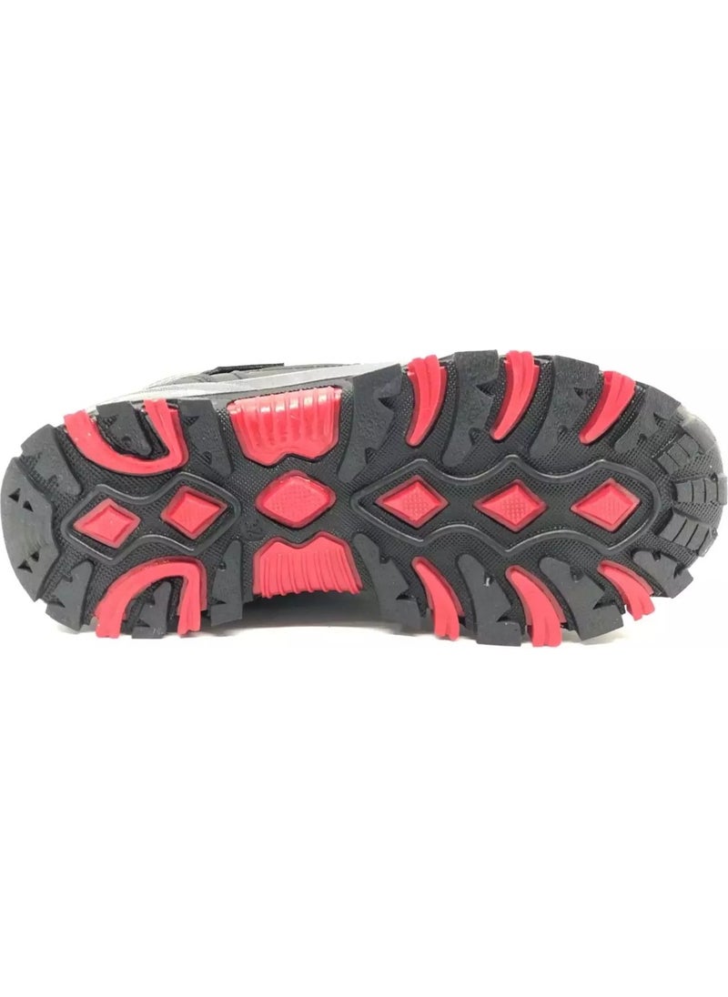 Cool - Alfa Black-Red Rubber Sole Non-Slip Boys Outdoor Boots - Image 1