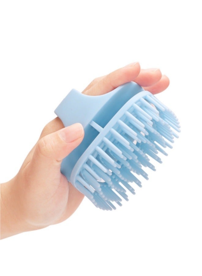إسكدنيا فرشاة تدليك متعددة الوظائف، مشط شامبو مجوف، فرشاة تدليك حمام منزلية، فرشاة شامبو زرقاء - Image 1
