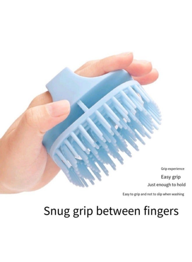 إسكدنيا فرشاة تدليك متعددة الوظائف، مشط شامبو مجوف، فرشاة تدليك حمام منزلية، فرشاة شامبو زرقاء - Image 3