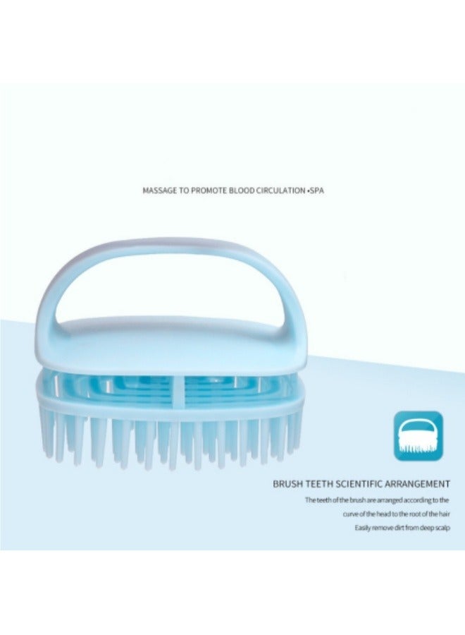 إسكدنيا فرشاة تدليك متعددة الوظائف، مشط شامبو مجوف، فرشاة تدليك حمام منزلية، فرشاة شامبو زرقاء - Image 5