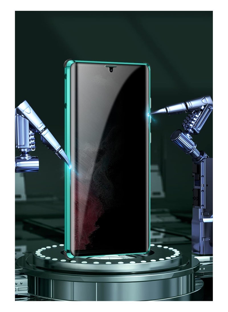Aookay - Privacy Case for Samsung Galaxy S24 Ultra, Magnetic Thin Metal Frame Double Sided Tempered Glass with Camera Cover Shockproof Anti Drop Protection - Image 1