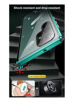 Aookay Privacy Case for Samsung Galaxy S24 Ultra, Magnetic Thin Metal Frame Double Sided Tempered Glass with Camera Cover Shockproof Anti Drop Protection  - Image 5
