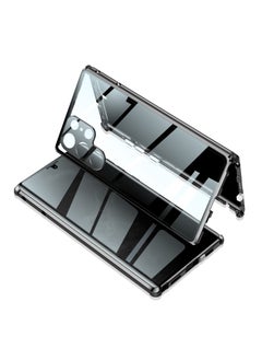 Aookay Privacy Case for Samsung Galaxy S24 Ultra, Magnetic Thin Metal Frame Double Sided Tempered Glass with Camera Cover Shockproof Anti Drop Protection  - Image 1