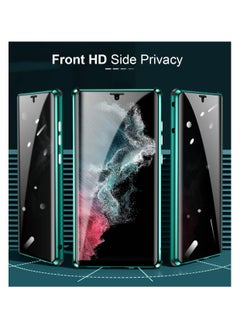 Aookay Privacy Case for Samsung Galaxy S24 Ultra, Magnetic Thin Metal Frame Double Sided Tempered Glass with Camera Cover Shockproof Anti Drop Protection  - Image 3