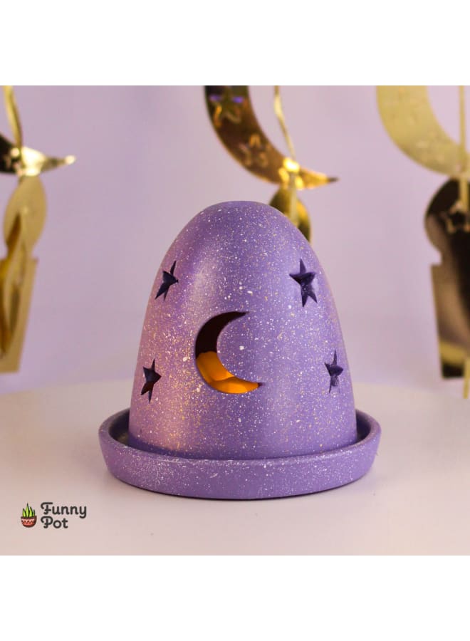 Handmade Pottery Diffuser - galaxy purple - 11*10 cm