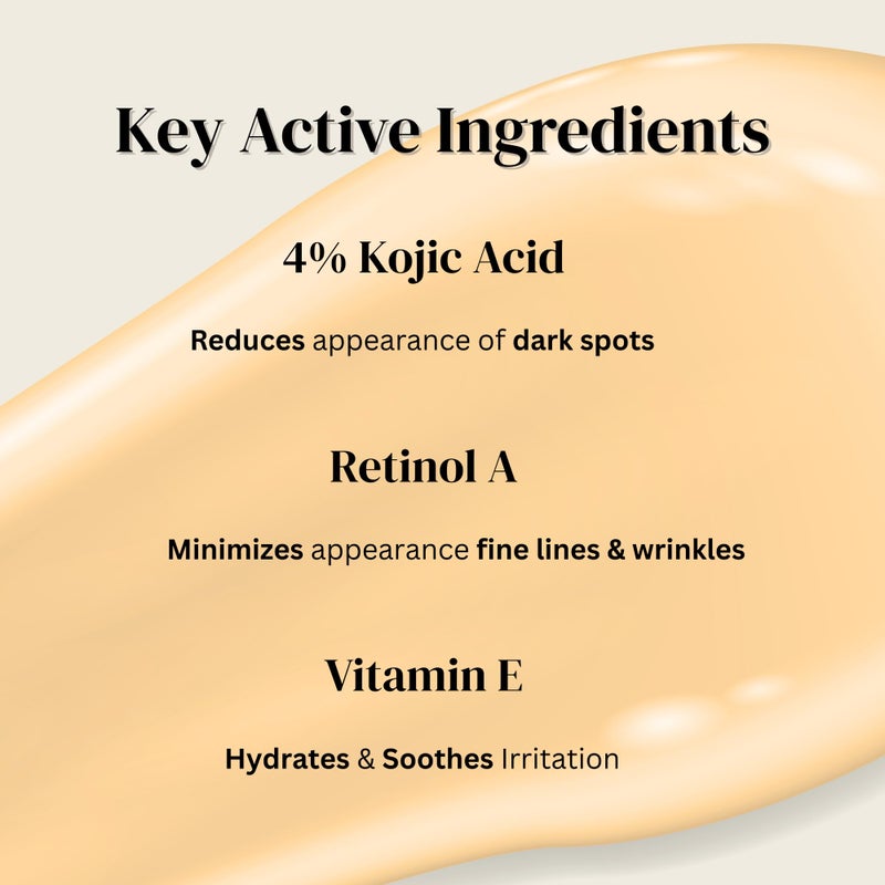 Supplement Spot Kojic Acid Cream for Dark Spots, Retinol A & Vitamin E Dark Spot Treatment for Women - Anti-Aging & Even Skin Tone â€“ Natural Kojic Acid Face Cream for Women, 3.4 Oz - Image 3