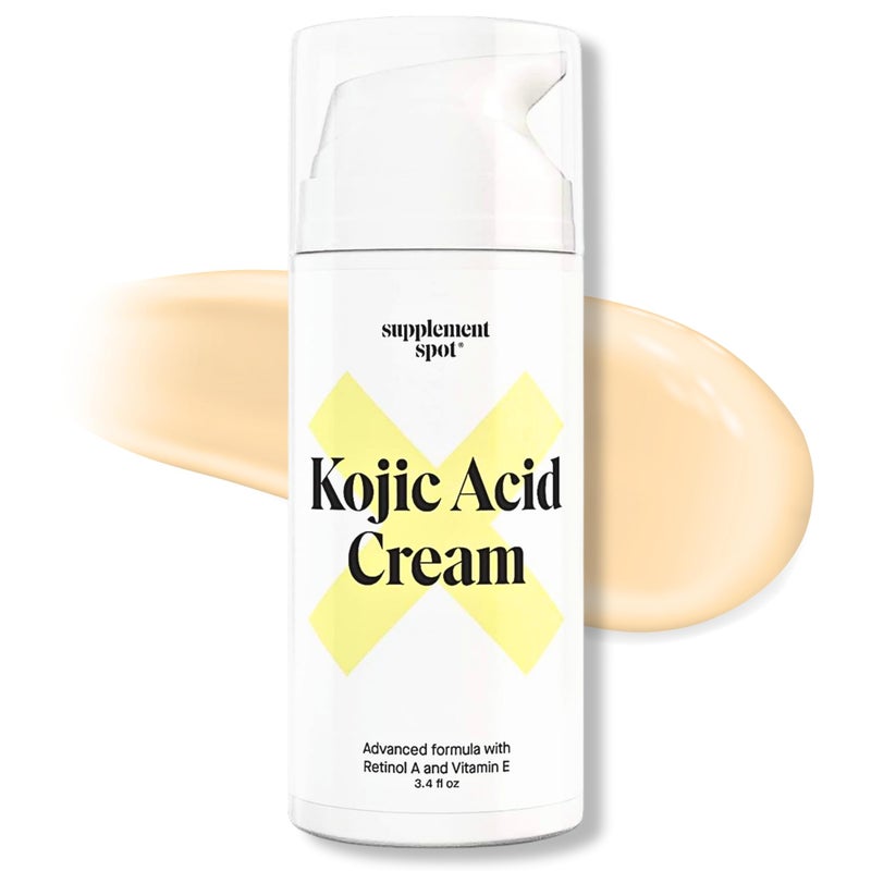 Supplement Spot Kojic Acid Cream for Dark Spots, Retinol A & Vitamin E Dark Spot Treatment for Women - Anti-Aging & Even Skin Tone â€“ Natural Kojic Acid Face Cream for Women, 3.4 Oz - Image 1
