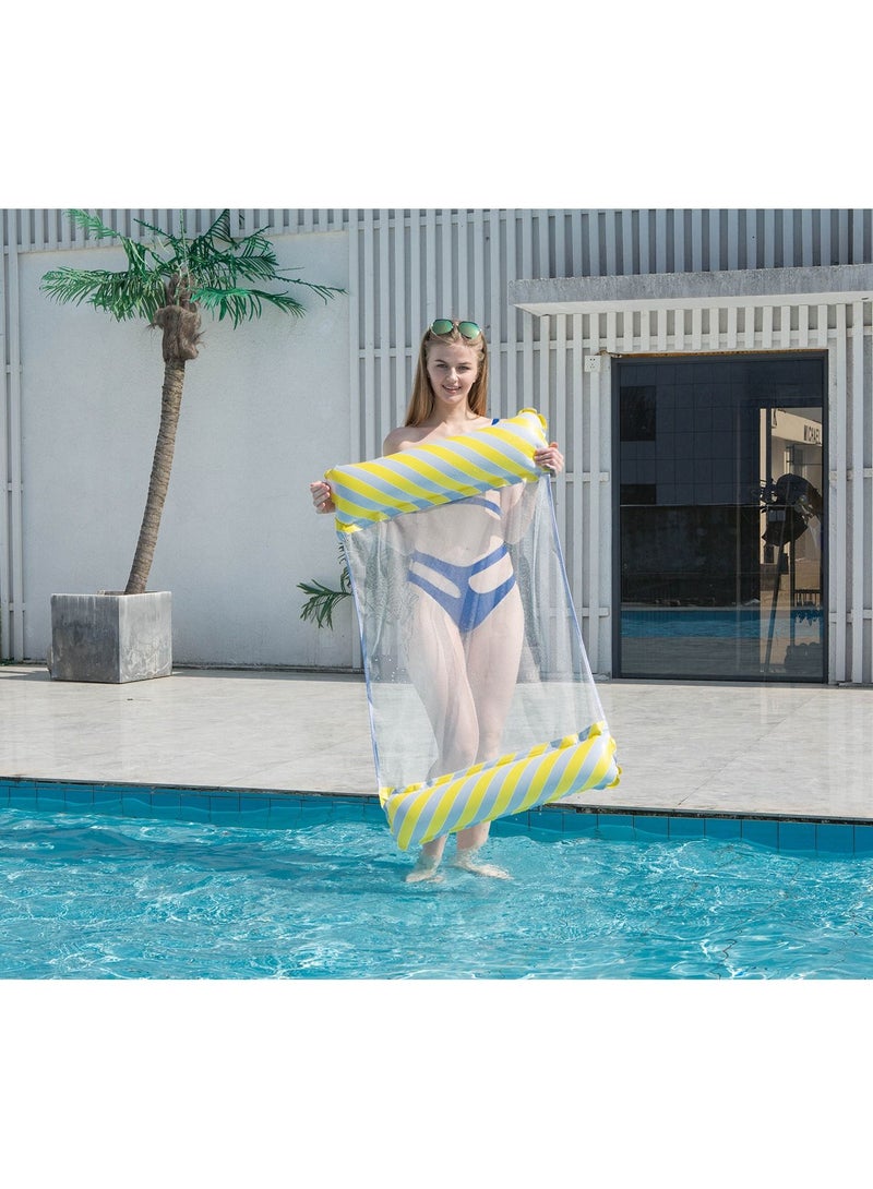 NIBEMINENT 4-in-1 Hammock Inflatable Pool Float, Multi-Purpose Pool Hammock (Saddle, Lounge Chair, Hammock, Drifter) Pool Chair, Portable Water Hammock - Image 2