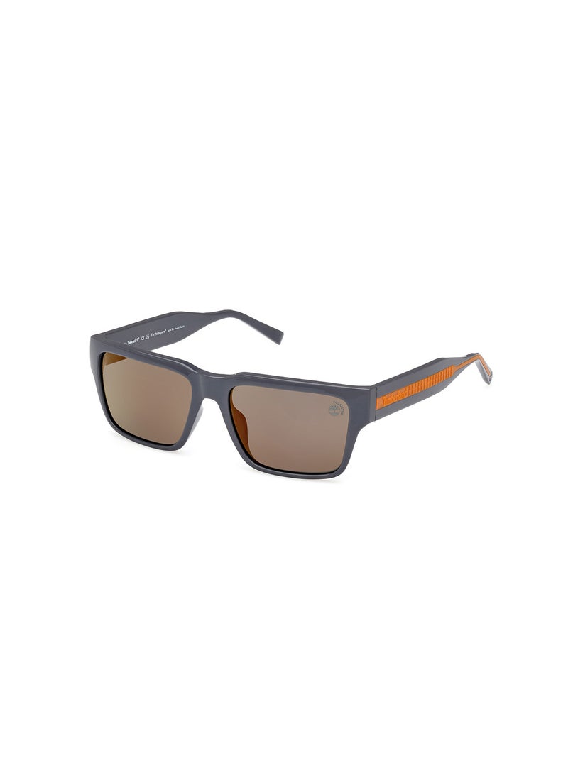 Timberland نظارة شمسية مربعة مستقطبة للرجال - TB9336-H20R56 - مقاس العدسة: 56 مم  - Image 1