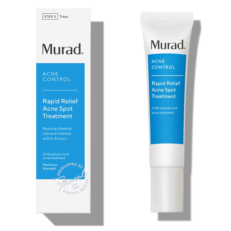 Murad Rapid Relief Acne Spot Treatment  Acne Control Max Strength 2 Salicylic Acid Invisible Gel Spot Solution for Fast Acne Relief  Reduces Blemish Size and Redness Within 4 Hours 05 Oz