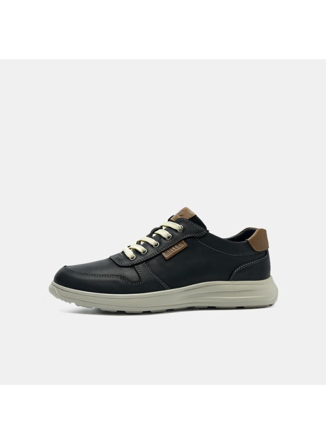 Mellen Retro Color Block Comfortable Wear-resistant Breathable Casual Sneakers Men Ms767591 Black 40 - Image 1