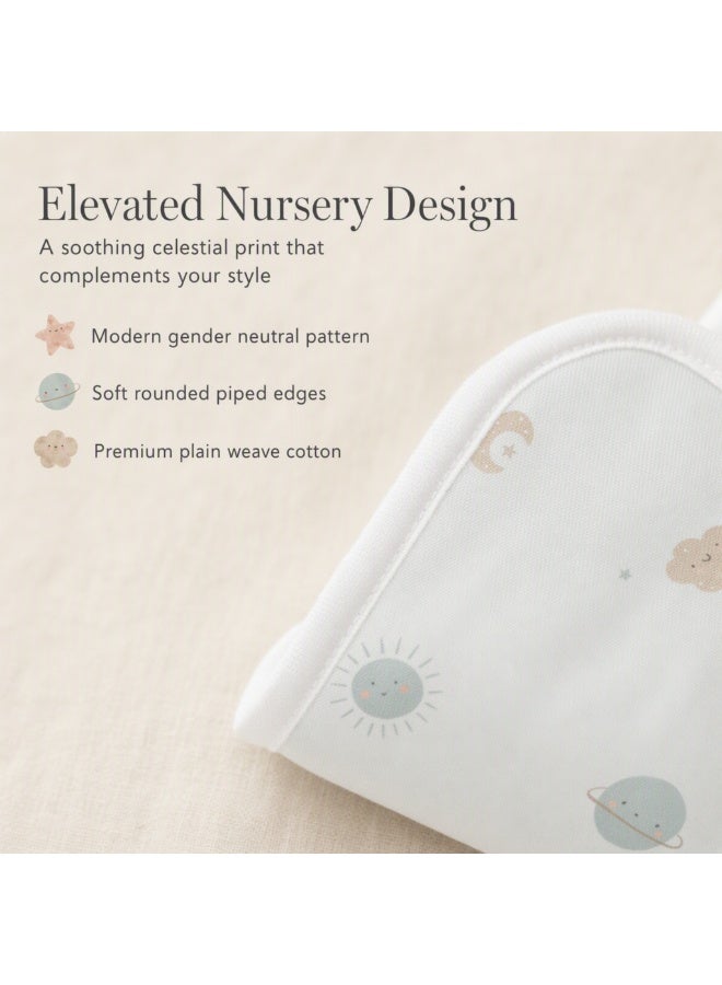 Hummingbird Premium Ultra-Soft Burping Cloths for Baby – Absorbent Breathable Shoulder Cloth for Feeding & Spit-Up, Planet Design - Image 5