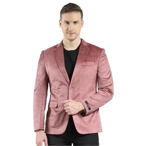 Monte Carlo Men's Regular Fit Formal Blazer | Solid Pattern | Notch Lapel Classic Office Blazer's for Men Red M (Pack of 1) - Image 1
