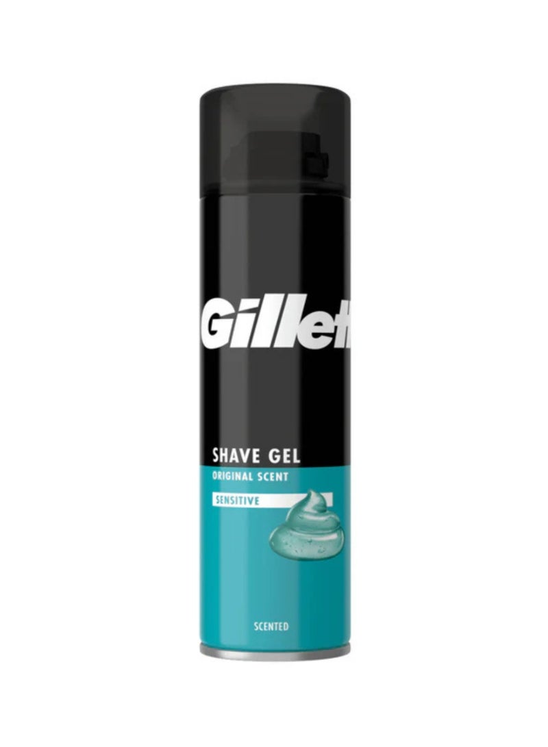 Gillette shave gel original scent sensitive 200 ml - Image 1
