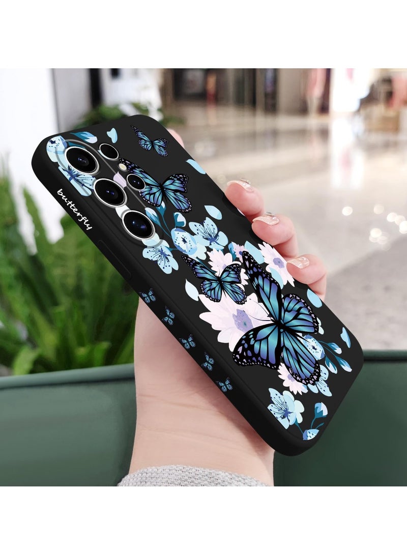 for Samsung Galaxy S25 Ultra Case, Creative Patterns Slim Non Slip Lightweight Phone Cover for Galaxy S25 Ultra 6.9 inch, Aurora Butterfly Black - Image 3