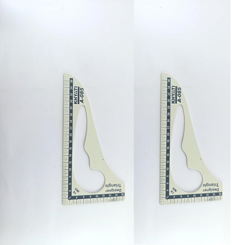 advancedestore advancedestore Pack of 2pcs Triangle Curve Desinger Triangle Curve Sewing trailoring Machine Curve - Image 1