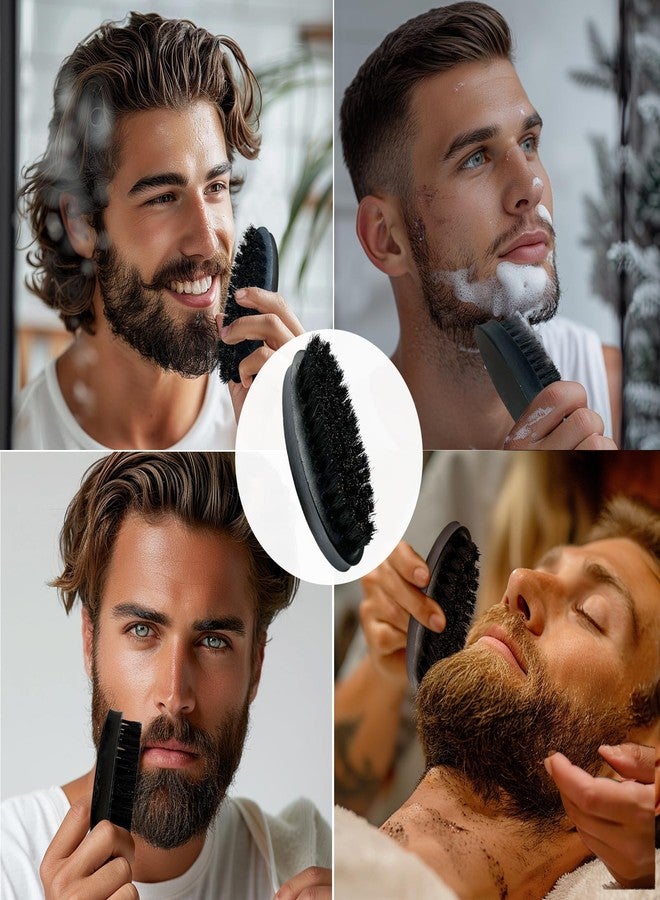 فرشاة لحية رجالية من الخشب الصلب، فرشاة شارب من شعر الخنزير البري للرجال، بنمط عسكري - Image 5