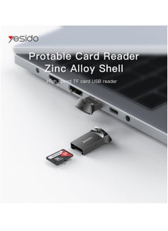 Yesido Yesido GS20 Portable Mini Card Reader USB 2.0 High Speed TF Memory Adapter - Black  - Image 3