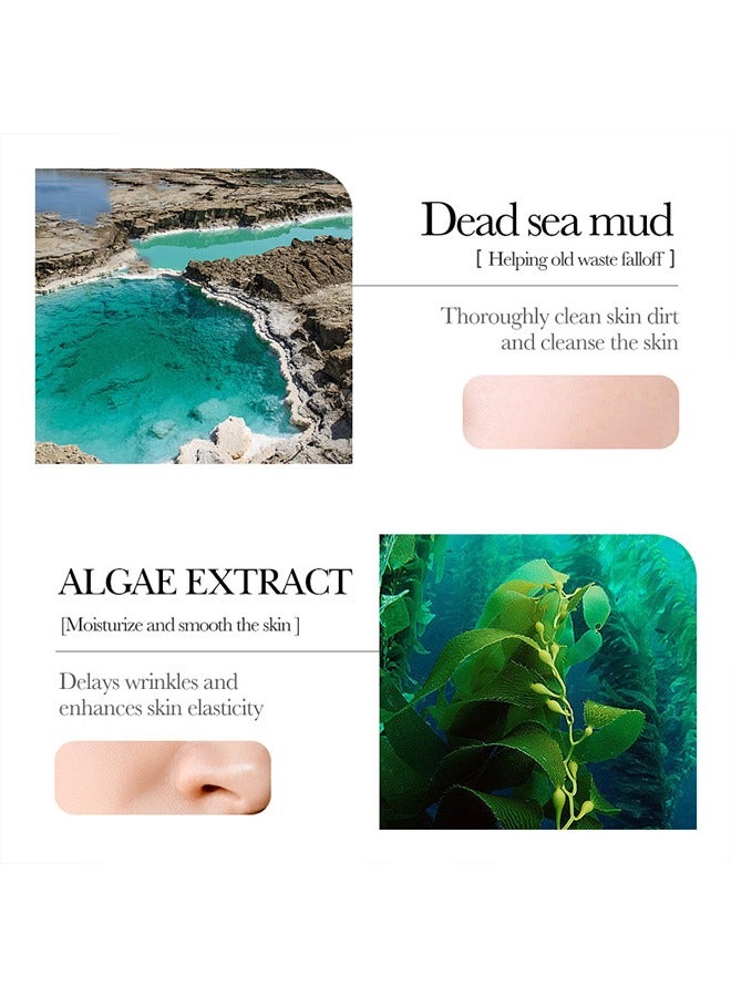 BIOAOUA Whitening Mud Mask-Clean Pores Whitening Skin, Dead Sea Mud Mask For Face Acne Oily Skin & Blackheads Minimizes Pores & Improves Overall Complexion 8g*5PCS - Image 4