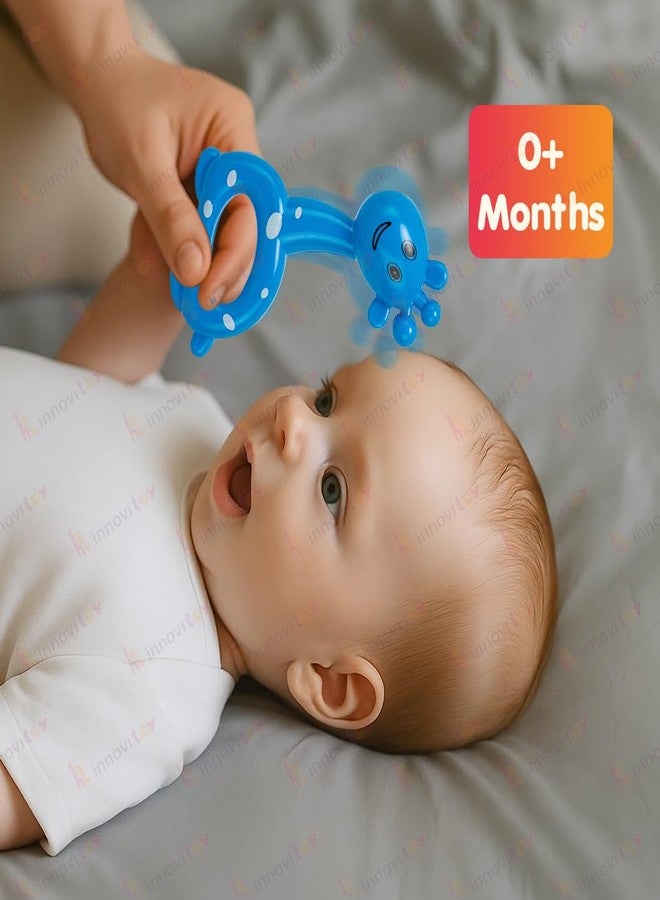 Innovitoy 7 Pcs Premium Baby Rattle & Teether Set | Non-Toxic, Safe Toy Gift Pack for Newborn & Infants 0-12 Months | Soft Sound with Fun Colors - Image 2
