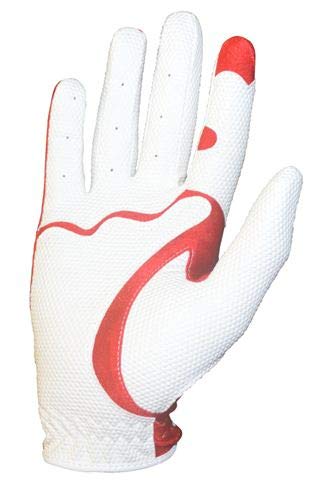 FIT39 Ex Right Hand Golf Glove (for Left Hand Player) (White/Red, Large) - Image 5