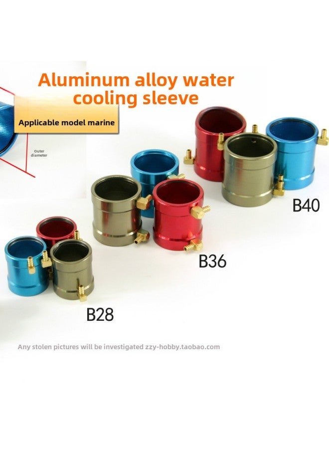 Model Remote Control Marine B20B24B28B36B40 Brushless Motor Aluminum Alloy Water Cooling Jacket Radiator-Color:B20 Inner Diameter 20mm, Length 24mm, Black  - Image 2