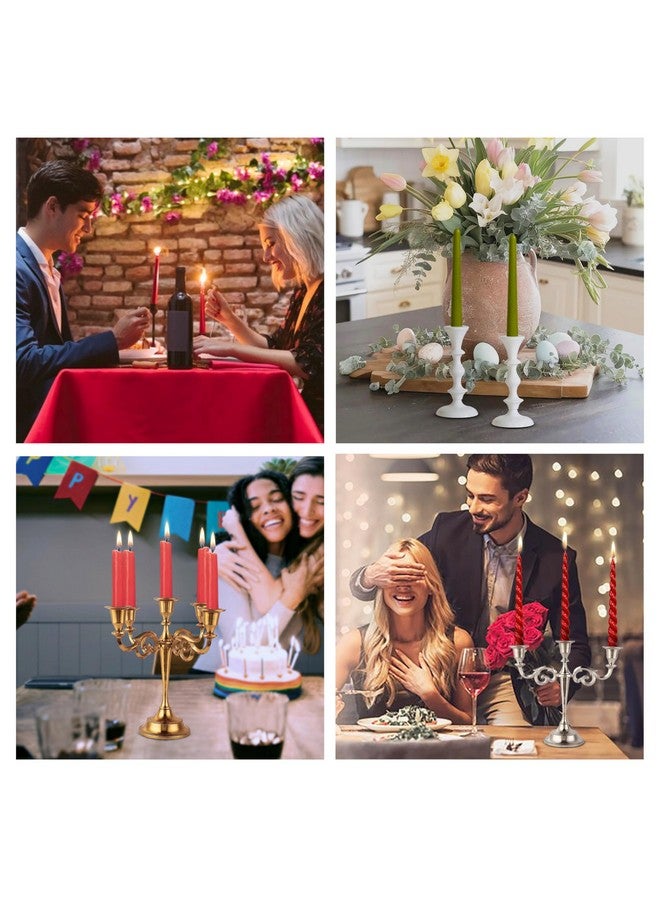 Rely+ 3 Arm Black Candelabra 11 Inch Tall Candlesticks Holders for Table Candle Holders for Home Christmas Decor Wedding Parties Dining Table Centerpiece - Image 4