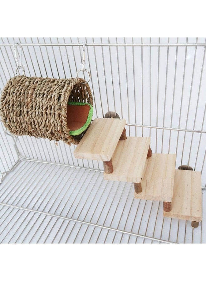 هامليدي ألعاب تسلق الهامستر، ألعاب الأضراس الخشبية للهامستر، مجموعة أنابيب الحفر والسلالم الخشبية، ملحقات الهامستر الآمنة للتسلق للأقفاص مع سلم للدب الحريري الذهبي والهامستر والجربوع وما إلى ذلك - Image 5