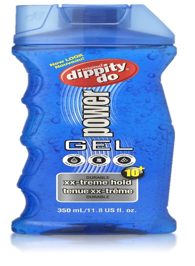 dippity-do Dippity Do Power Gel - Men's Strong Hold Hair Gel - High Shine, Natural Feel and Non-Flaking - Formulated with Panthenol, Argan Oil, Olive Oil and Tea Tree Oil - 350 mL/11.8 fl oz - Image 1