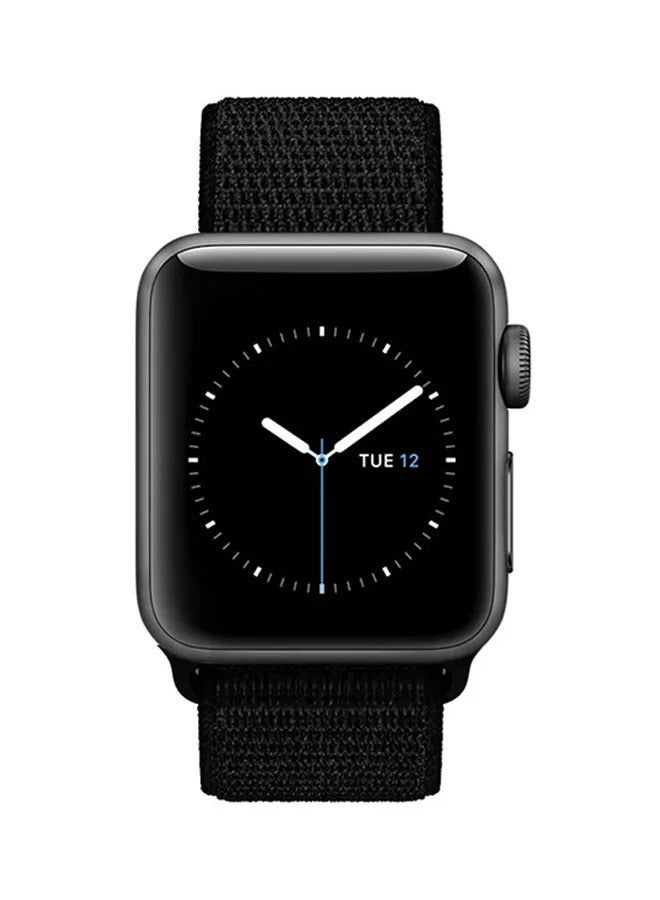CATANES Apple Watch 42mm 44mm 45mm Nylon Sport Loop Band Compatible with iWatch Series 7/SE/6/5/4/3/2/1 Black - Image 3