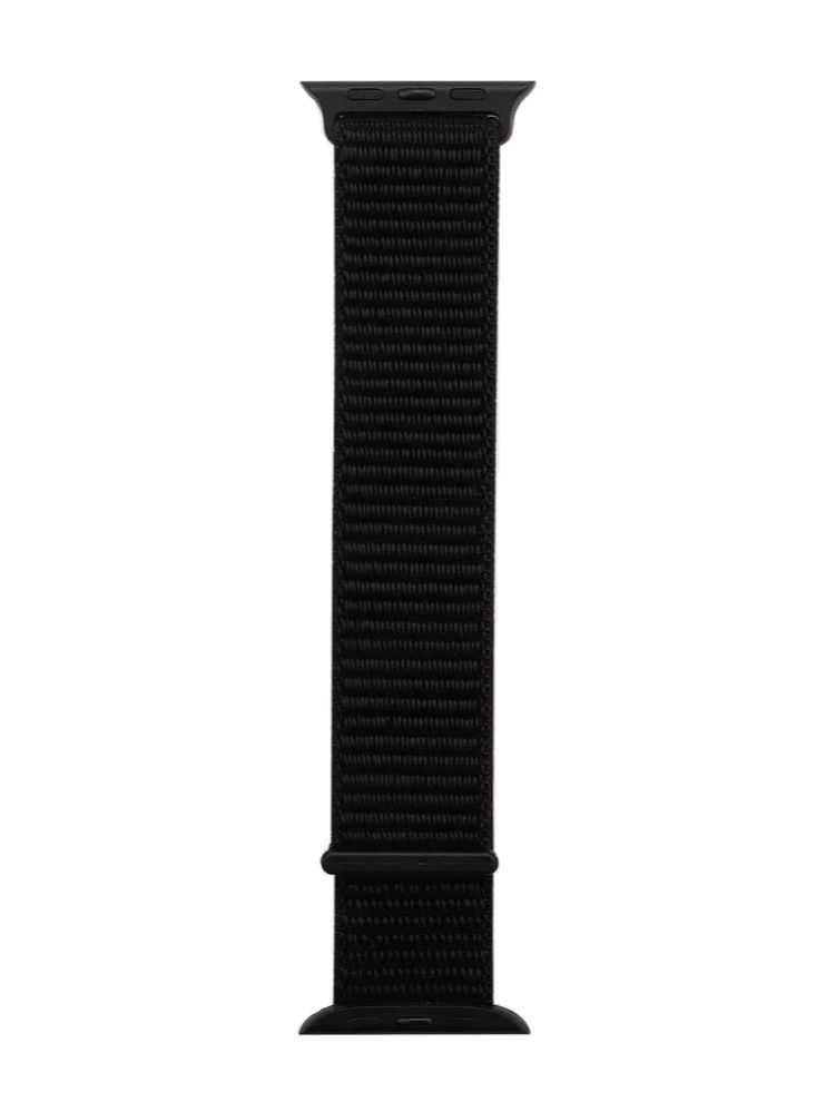 CATANES Apple Watch 42mm 44mm 45mm Nylon Sport Loop Band Compatible with iWatch Series 7/SE/6/5/4/3/2/1 Black - Image 4