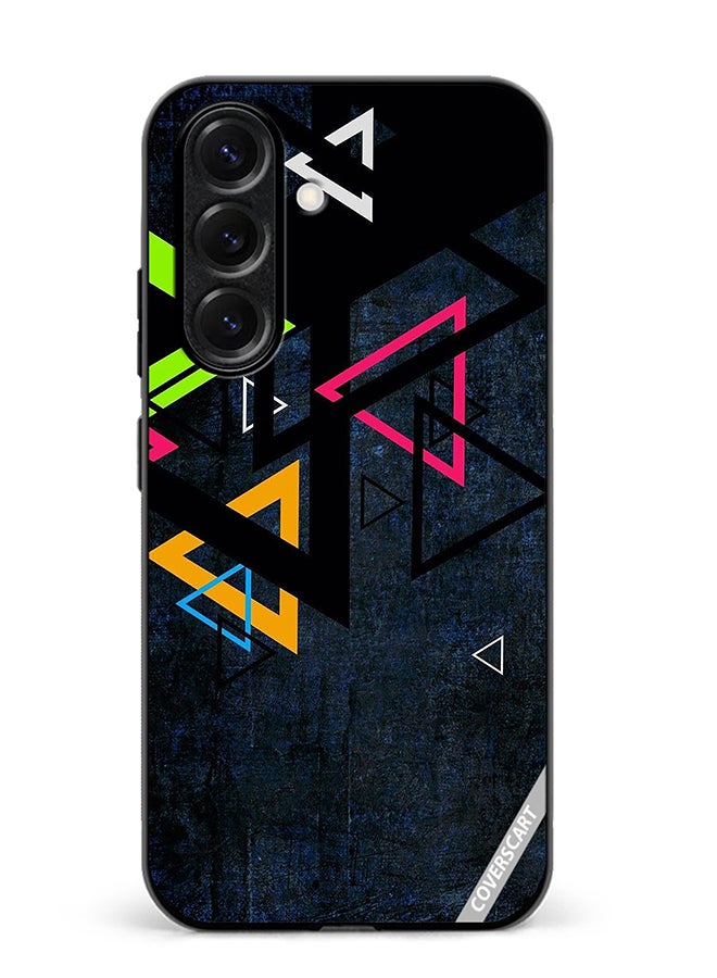 VR CREATIVE Protective Case Cover For Samsung Galaxy S25 Plus Multiple Triangle Design Multicolour