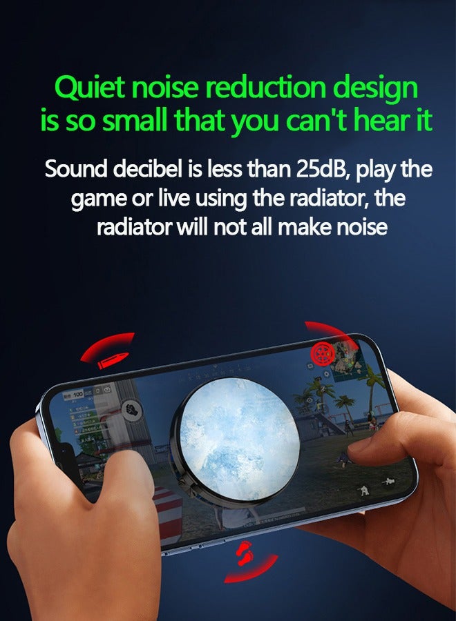 Warme Magnetic Phone Cooling Fan with RGB Lighting Back Clip Dual Purpose Mobile Phone Cooling Fan TEC Rapid Cooling Phone Cooler Low Noise for Gaming Mobile Phone Radiator Mobile Cooler Semiconductor - Image 5