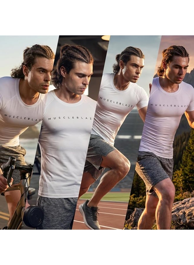 MuscleBlaze Half Sleeve Compression T-Shirts for Men-XL - Image 3