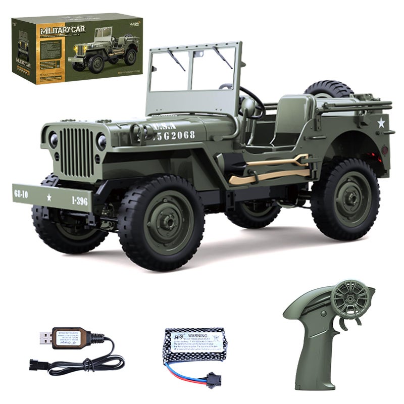 Hylukon Remote Control Car 24Ghz 4WD Off Road RC Jeep Rock Crawler Vehicle with Linked Lights 110 Scales All Terrain Remote Control Trucks RTR Hobby RC Car for Teen Adults - Image 3
