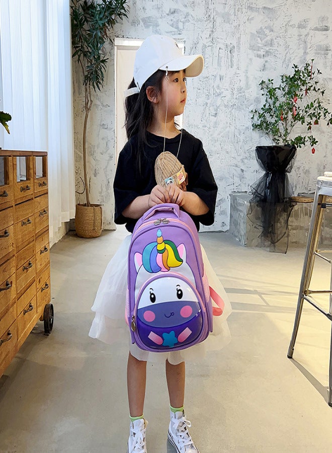 Water-proof kindergarten school bag for preschool 3-6 boys and girls, cartoon fashion, lightweight and burden-reducing children's bag Cute pets nine - Image 3
