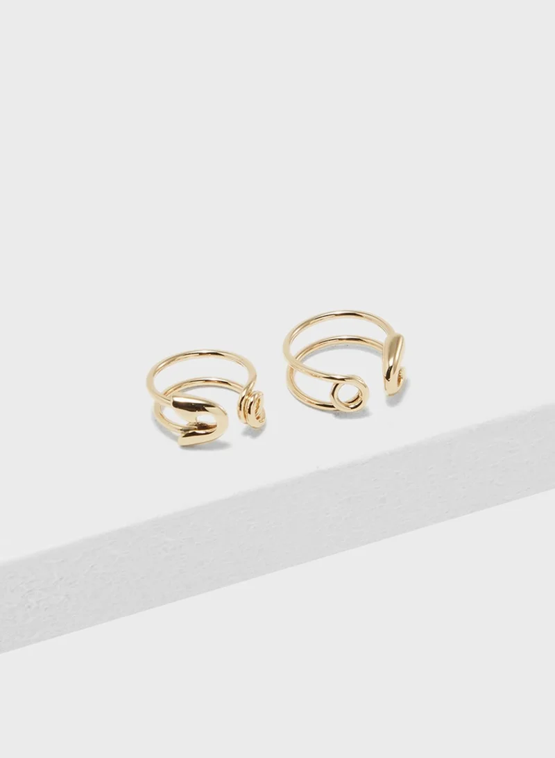 Cheap Monday Safety Pin Rings