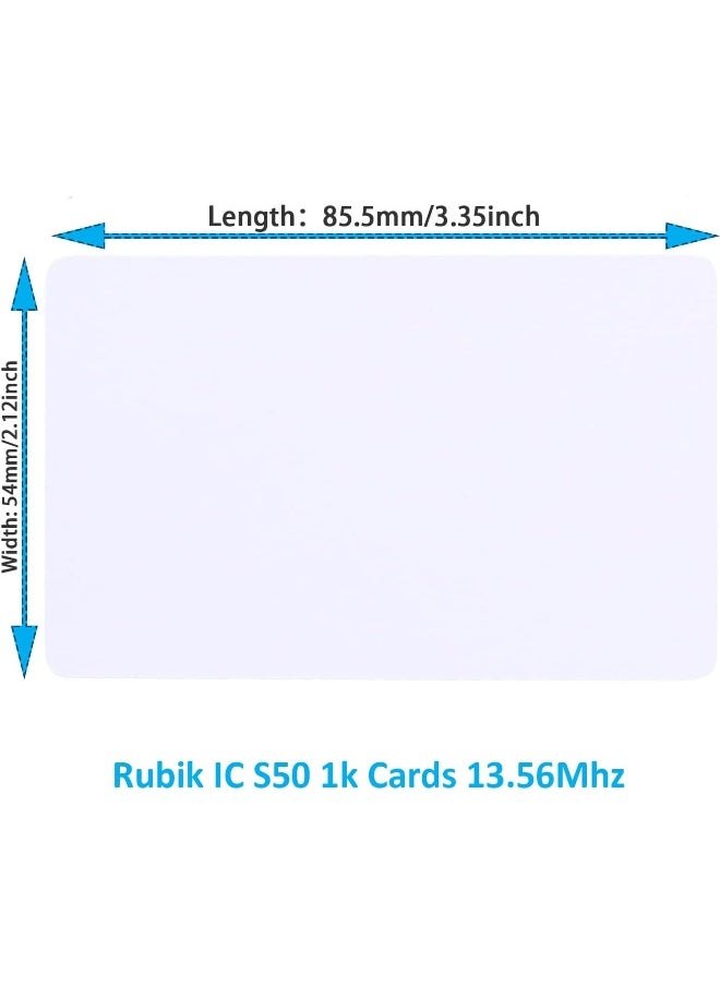 Rubik بطاقات IC S50 1k 13.56 ميجا هرتز قابلة للكتابة وبطاقات التحكم في الوصول RFID وبطاقات القرب ومدة صلاحيتها 100000 مرة (10 بطاقات)  - Image 2
