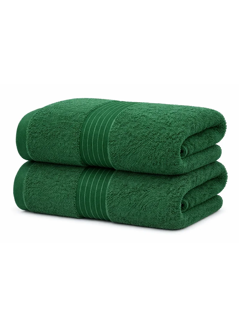 Bliss Casa Bliss Casa 2-Piece 100% Combed Cotton Bath Sheets (90x180 cm) - 550 GSM Large Bath Towels Quick Dry Highly Absorbent - Thick Soft Hotel Quality Bathroom Towels for Bath and Spa