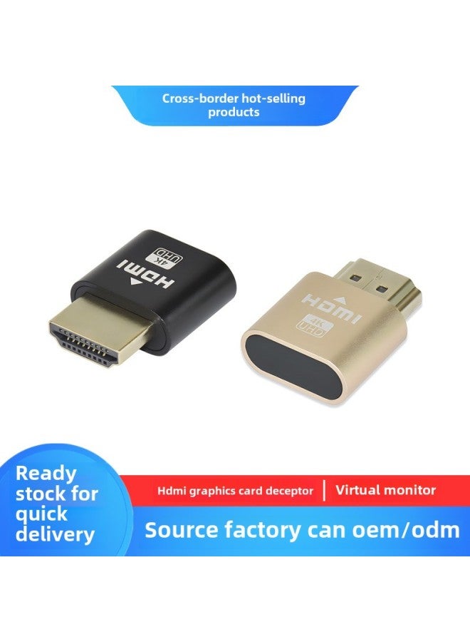 بطاقة فيديو افتراضية HDMI مزيفة تحميل شاشة قفل HDMI Treasure dummyplug Virtual Display 3060-اللون: HDMI edid [غلاف من الألومنيوم فضي لامع] - Image 2