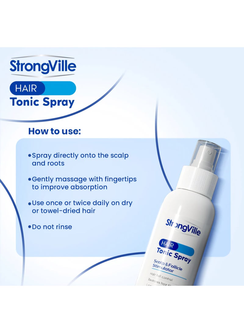 Strongville Hair Tonic Spray Scalp & Follicle Stimulator 220 ml For All Hair Types - Image 2
