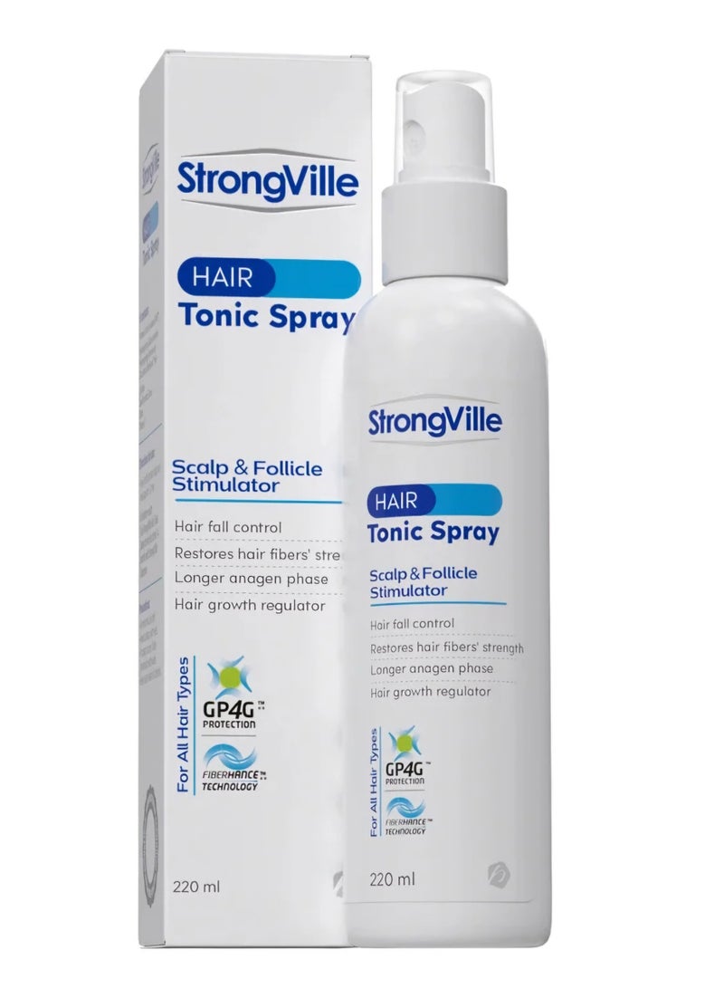Strongville Hair Tonic Spray Scalp & Follicle Stimulator 220 ml For All Hair Types - Image 1
