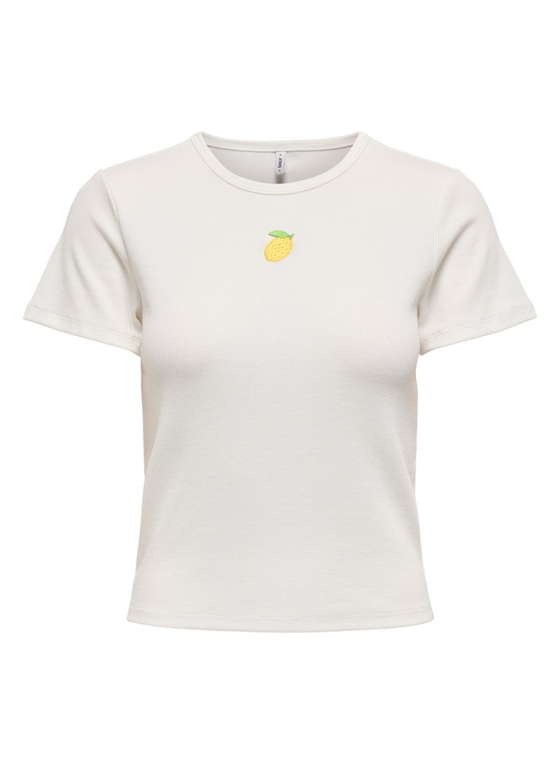 ONLY ONLDANIELLA LIFE S/S RIB TOP CS JRS - Image 1