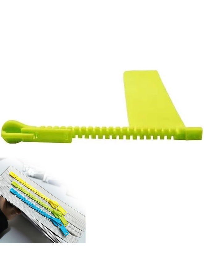 Zippermark，Cute Zipper Funny Bookmarks for Book Lovers, Cool Lovely Bookmakers for Women/Men/Kids (Green) - Image 1